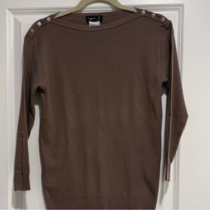 Agnes B. Brown Crew Neck Sweater